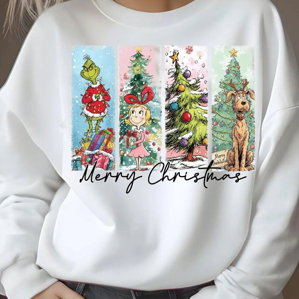 Grinchmas Christmas Shirt Funny Green Christmas Movie Characters Sweatshirt 05